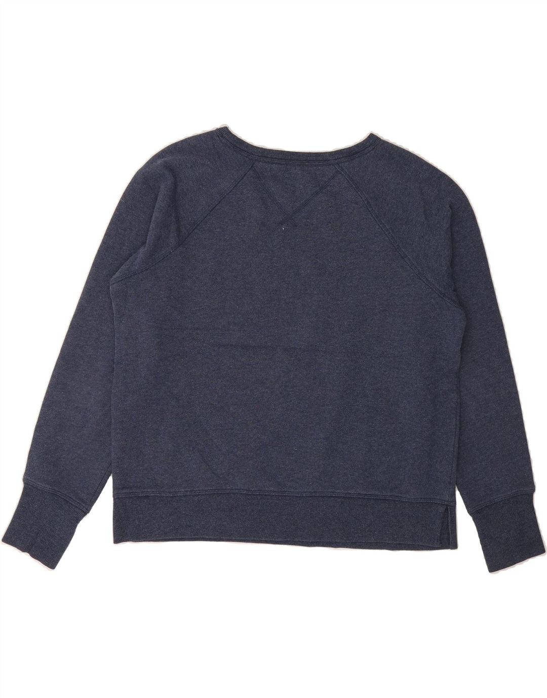TOMMY HILFIGER Womens Crop Sweatshirt Jumper UK 14 Medium Navy Blue Vintage Tommy Hilfiger and Second-Hand Tommy Hilfiger from Messina Hembry 