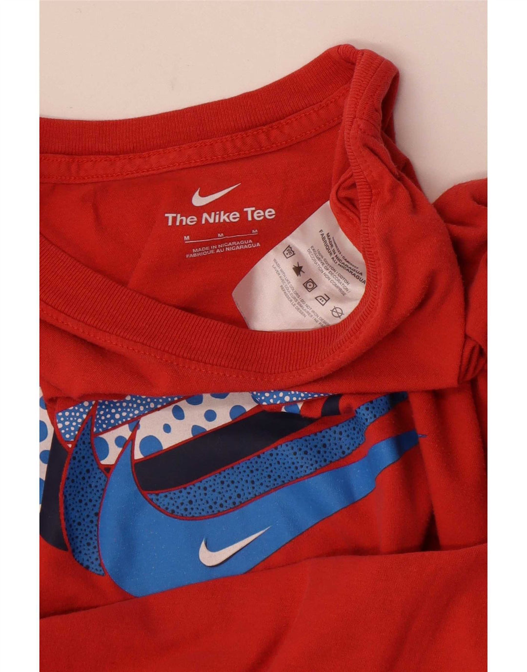 Ανδρικό γραφικό μπλουζάκι Nike, μεσαίο κόκκινο βαμβακερό