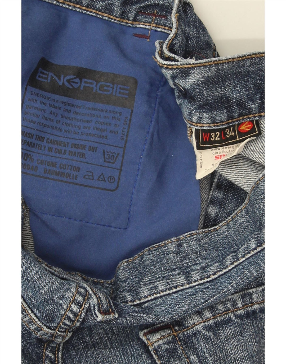 Ανδρικό τζιν Energie Slim W32 L34 Μπλε βαμβακερό