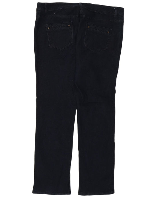 M&Co Γυναικεία Straight Jeans UK 18 XL W38 L30 Navy Blue Cotton
