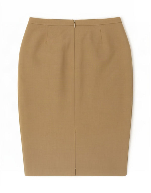 Marks & Spencer Γυναικεία Pencil Φούστα UK 14 Medium W30 L26 Beige Polyester