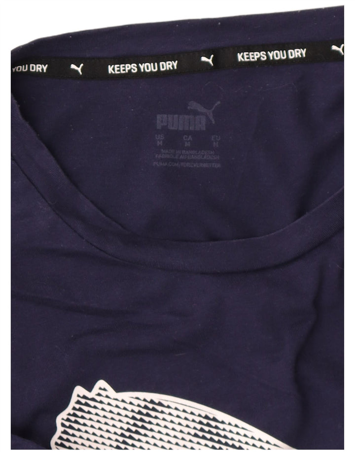 Ανδρικό γραφικό T-Shirt PUMA Top Medium Navy Blue