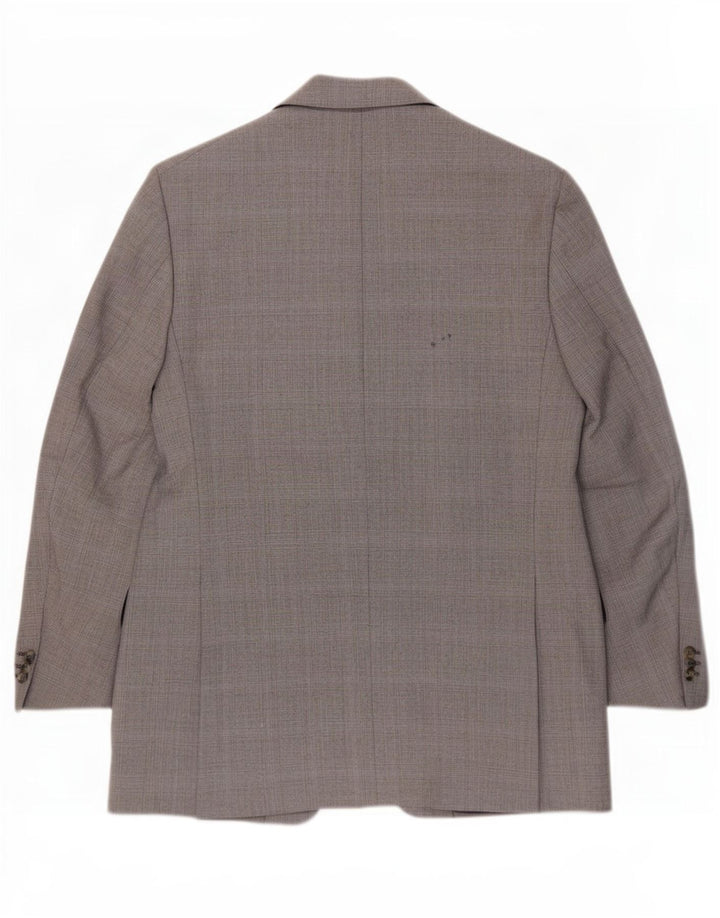 Marks & Spencer Ανδρικό μπουφάν σακάκι με 2 κουμπιά UK 44 XL Grey Check Wool