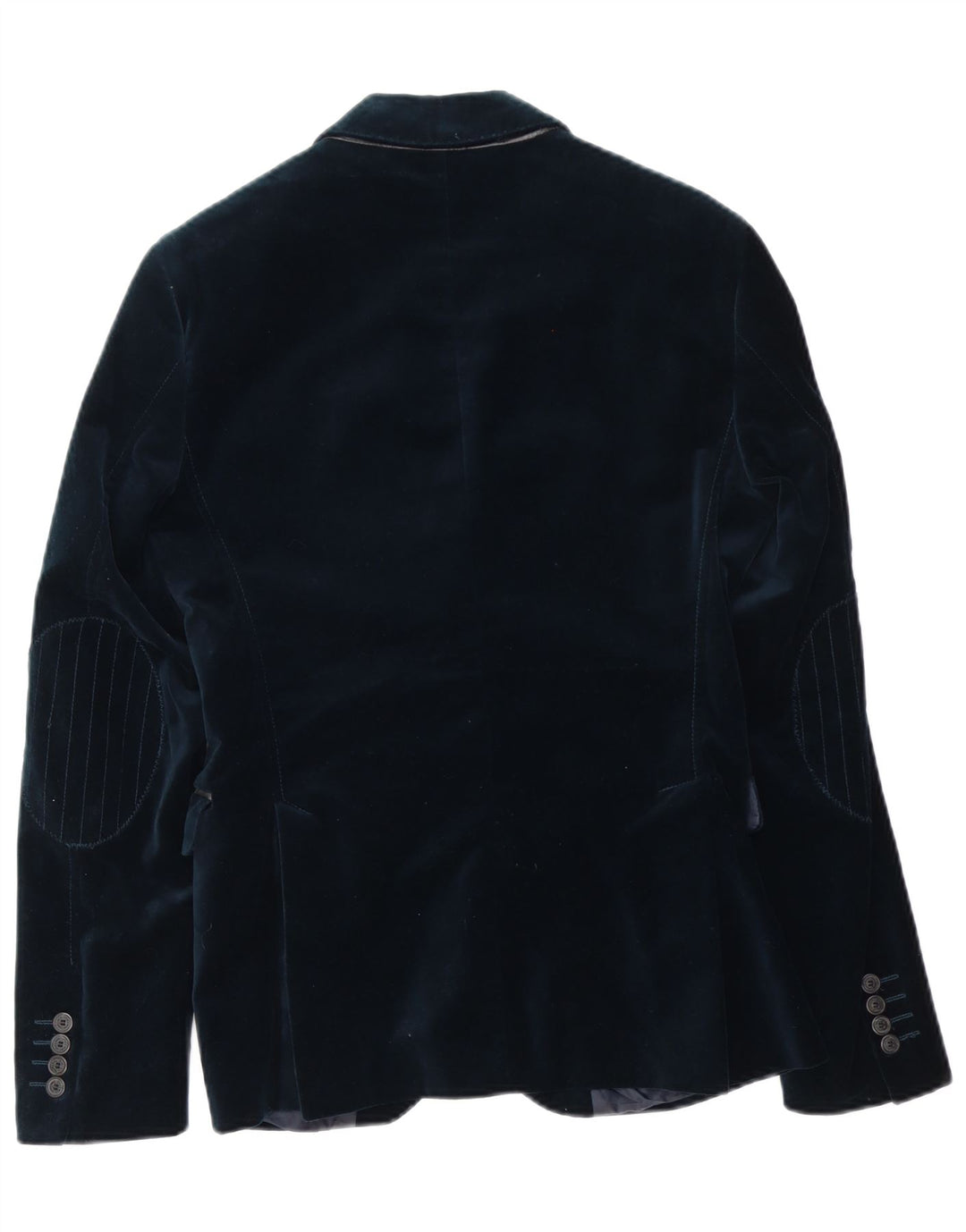 Zara Ανδρικό βελούδινο τζάκετ μπλέιζερ EU 46 Small Navy Blue Polyester
