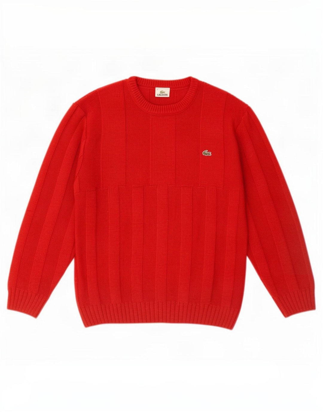 Ανδρικό πουλόβερ Lacoste Crew Neck Jumper Μέγεθος 4 Μεσαίο κόκκινο μαλλί