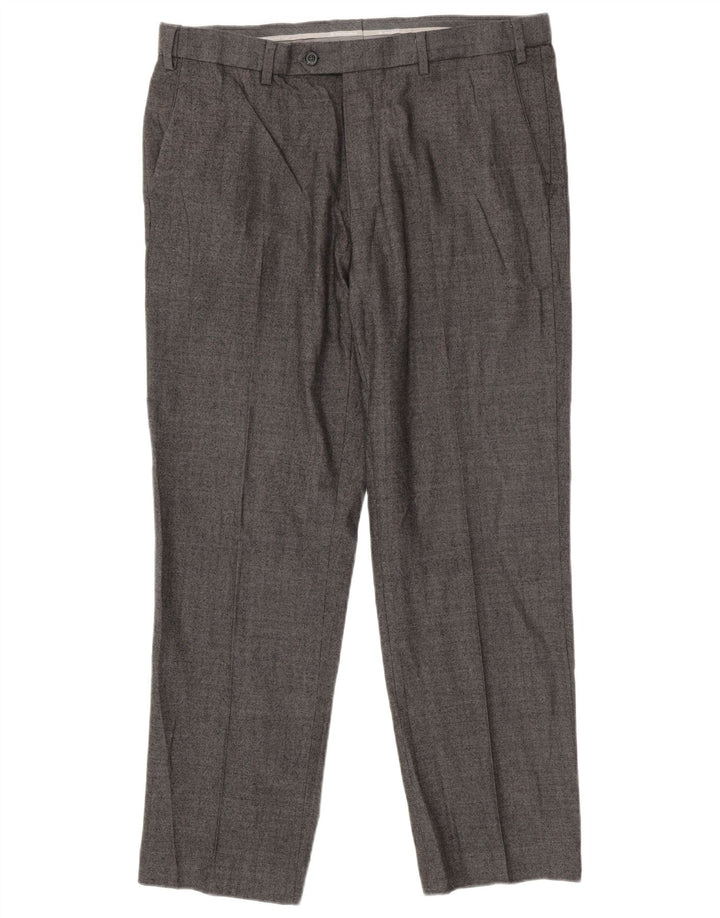 Ανδρικό παντελόνι με φόρμα Marks & Spencer W36 L31 Γκρι ψαροκόκκαλο