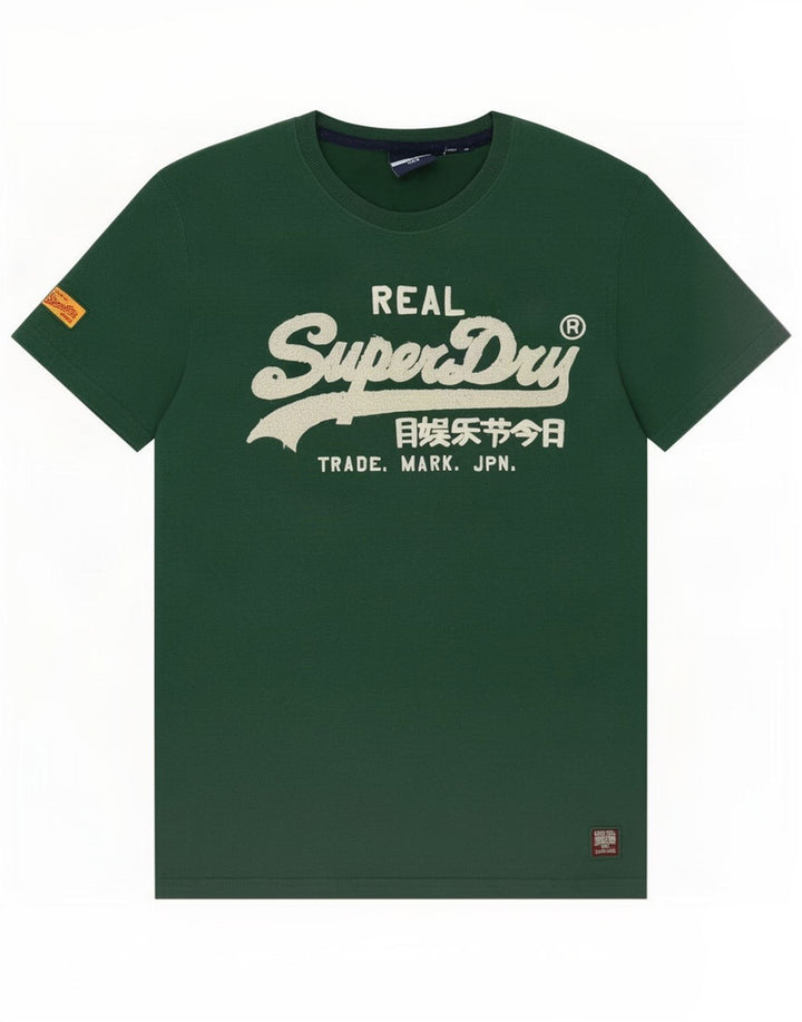 Ανδρικό γραφικό T-Shirt Superdry Top Μεσαίο πράσινο βαμβακερό