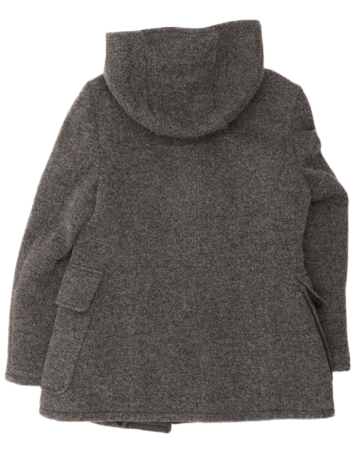 VINTAGE Γυναικείο παλτό Duffle με κουκούλα IT 48 XL Γκρι μαλλί