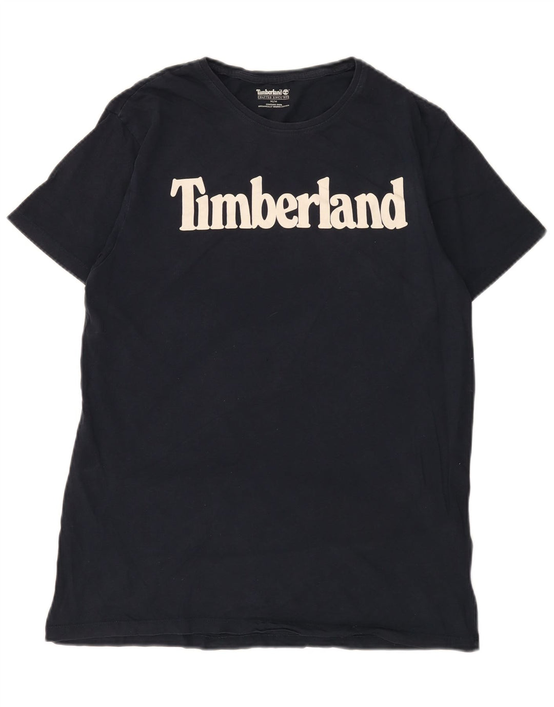 Ανδρικό γραφικό T-Shirt Timberland Top από μεσαίο ναυτικό μπλε βαμβακερό