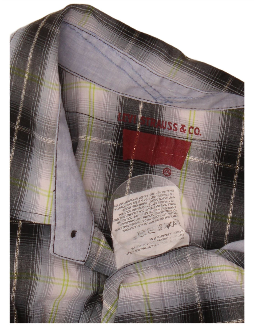 Ανδρικό κοντομάνικο πουκάμισο LEVI'S 2XL μαύρο βαμβακερό