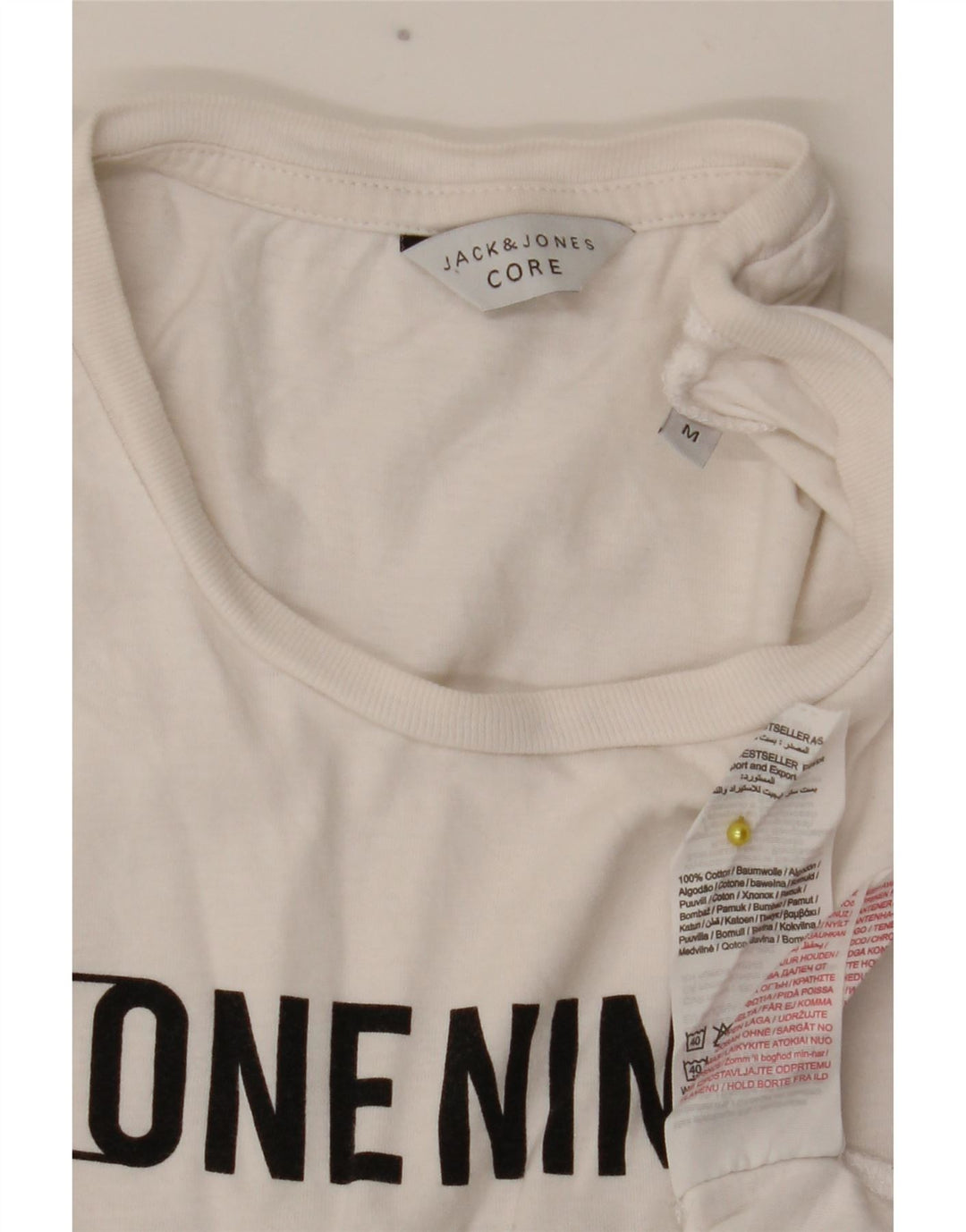 Jack & Jones Ανδρικό γραφικό μπλουζάκι Μπλουζάκι, μεσαίο λευκό βαμβακερό