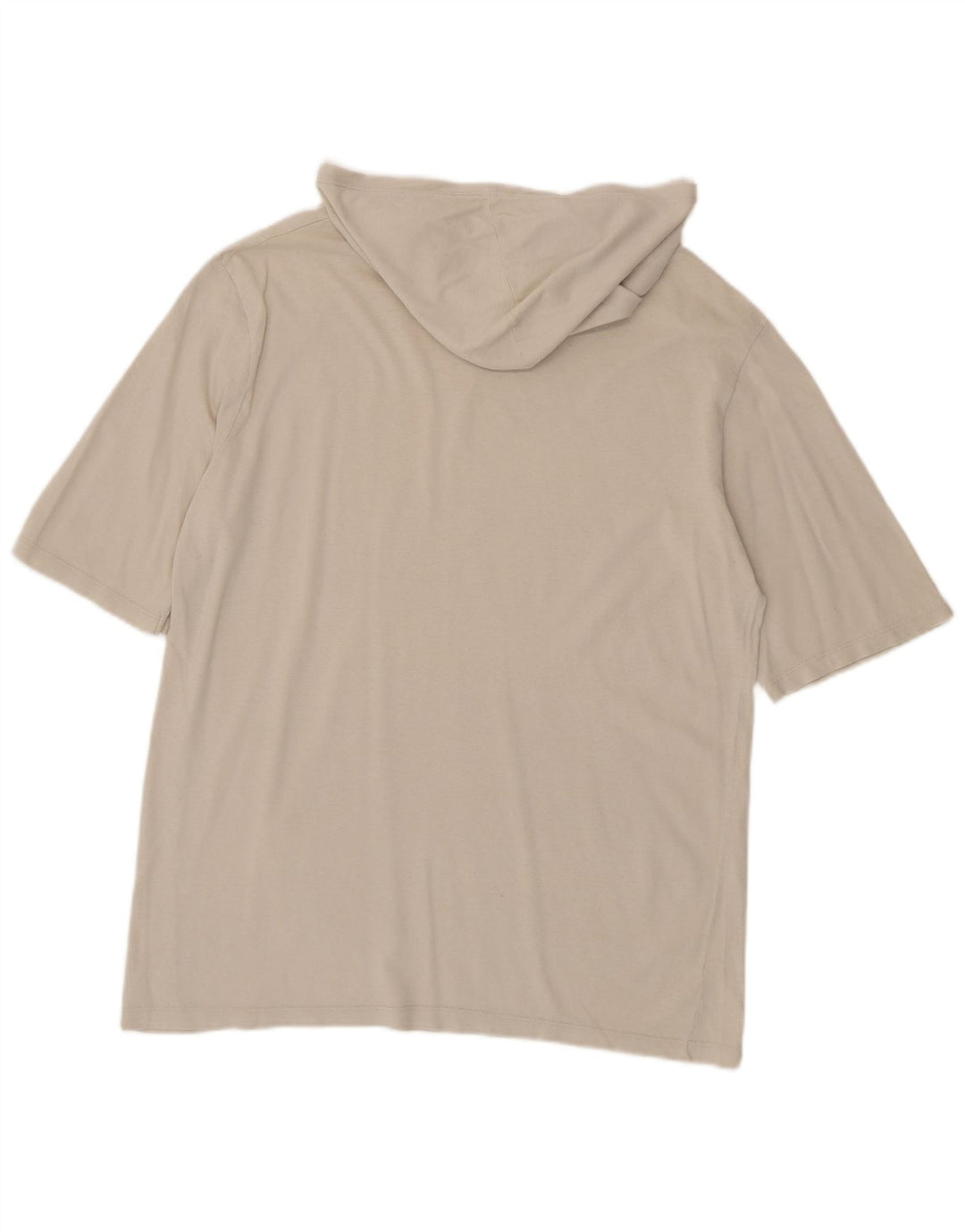 Ανδρικό μπλουζάκι Benetton με κουκούλα Μπλουζάκι από μεσαίο άσπρο βαμβακερό