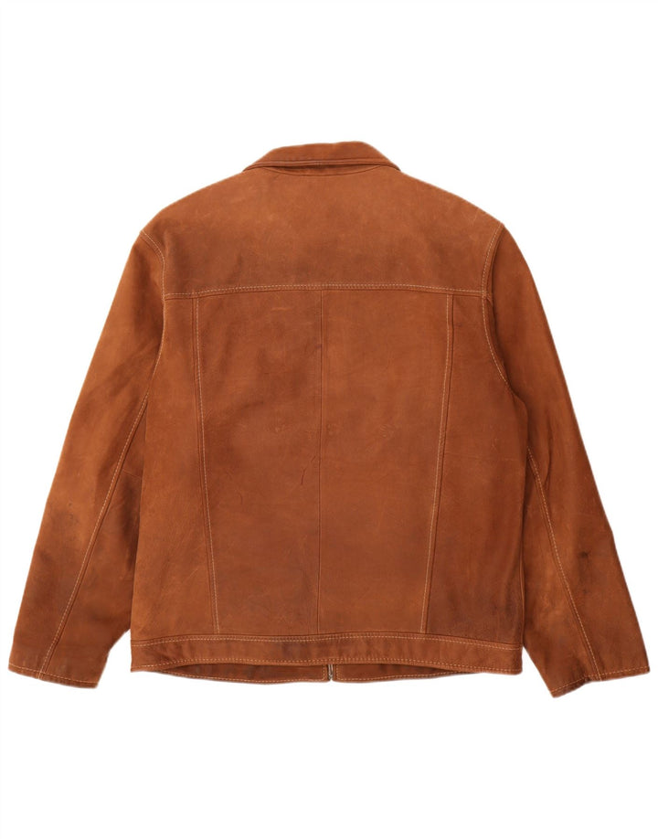 David Moore Ανδρικό Δερμάτινο Μπουφάν IT 50 Large Brown Δερμάτινο
