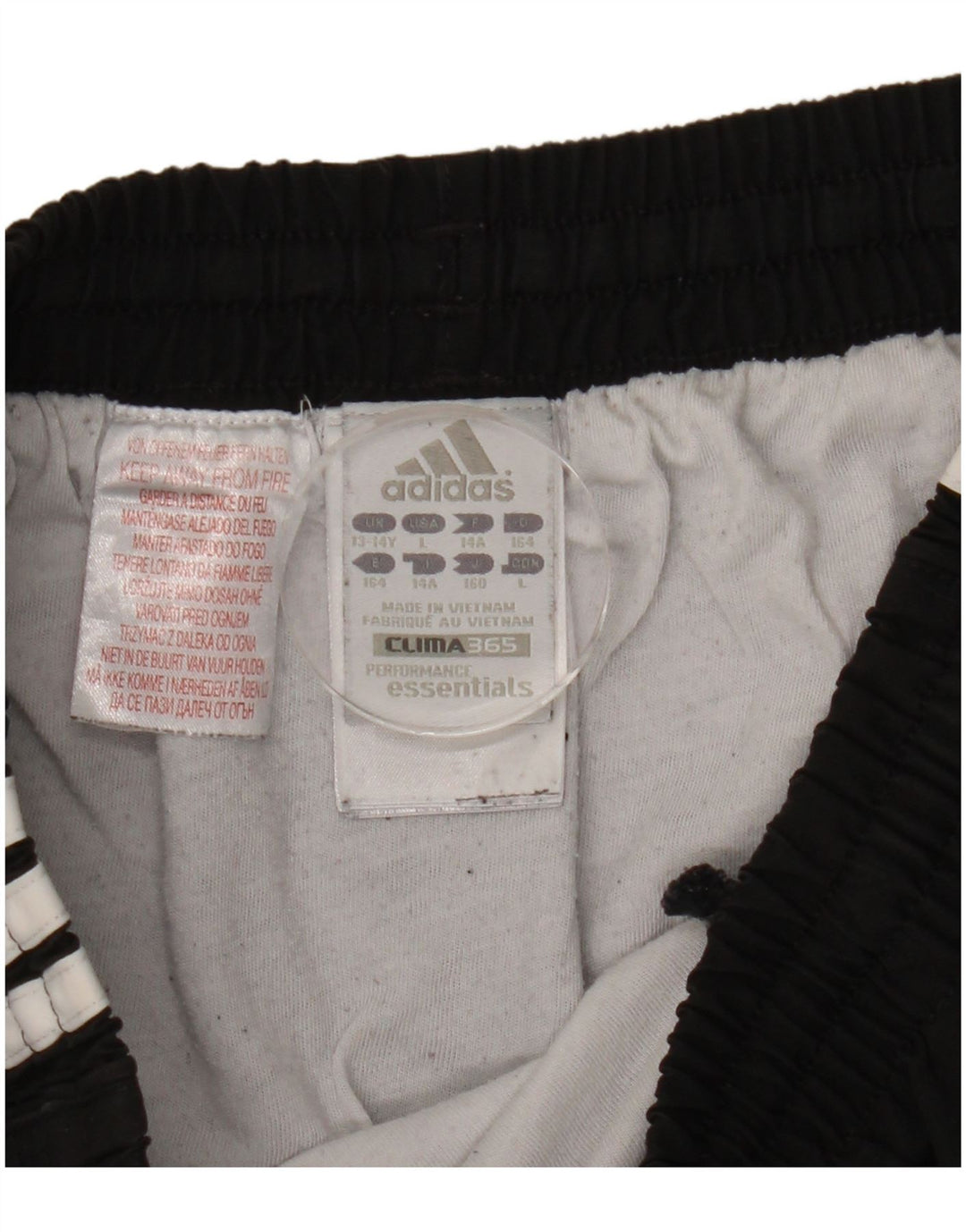 Adidas Boys Clima 365 Sport σορτς 13-14 ετών μαύρο πολυεστέρα