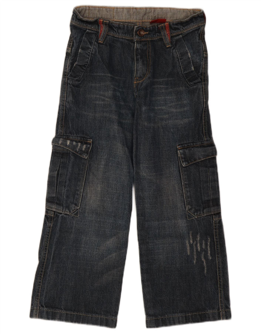 Levi's Boys Distressed Cargo Wide Leg Jeans 9-10 ετών W24 L20 Blue