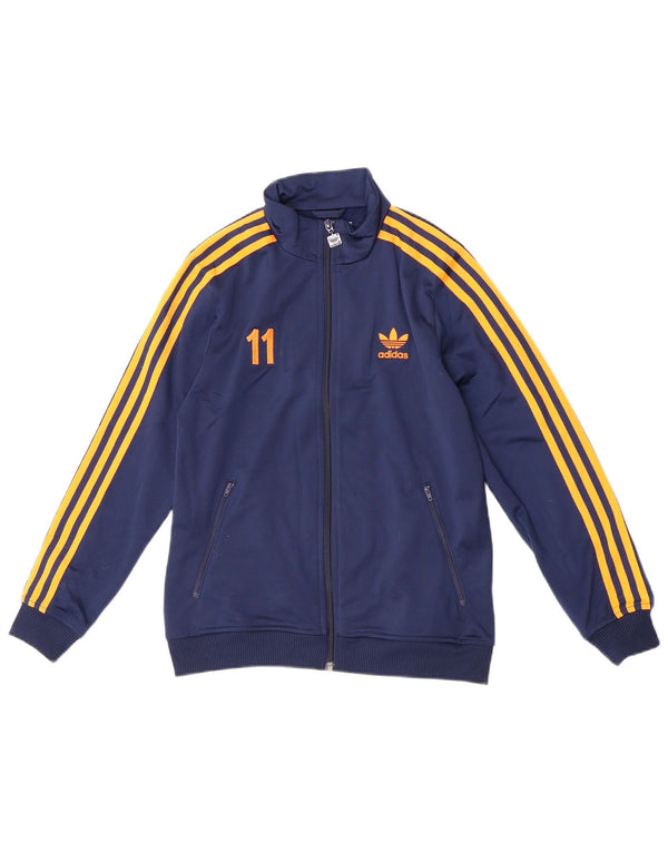 Adidas Boys Graphic αθλητική φόρμα Top μπουφάν 10-11 ετών Medium Navy Blue
