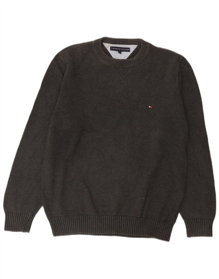 Ανδρικό πουλόβερ με λαιμόκοψη Tommy Hilfiger, μεσαίο βαμβακερό