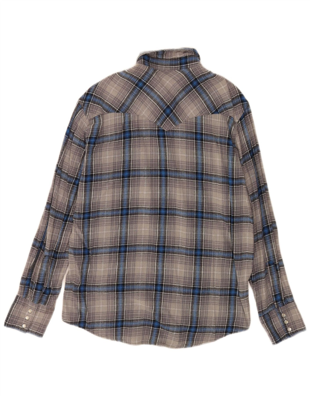 Ανδρικό φανελένιο πουκάμισο Wrangler μεγάλο γκρι βαμβακερό