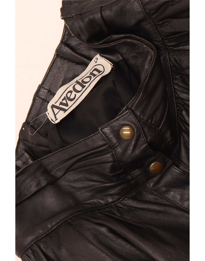 Γυναικεία ψηλόμεση δερμάτινη φούστα Avedon W24 Small Black