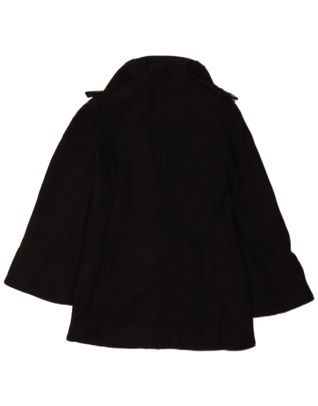 Topshop Γυναικείο Παλτό Μπιζελιού Oversized UK 6 XS Μαύρο Πολυεστέρας