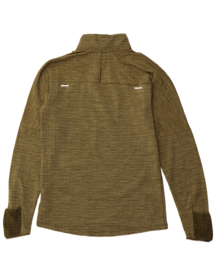 Ανδρική φόρμα πουλόβερ με φερμουάρ Therma-Fit NIKE Top Small Khaki Flecked