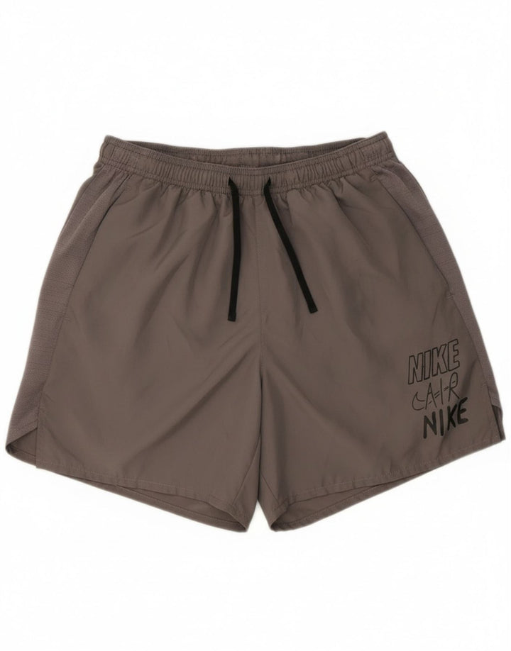 Γραφικό αθλητικό σορτς Nike ανδρικό Dri Fit μεγάλο γκρι πολυεστέρα
