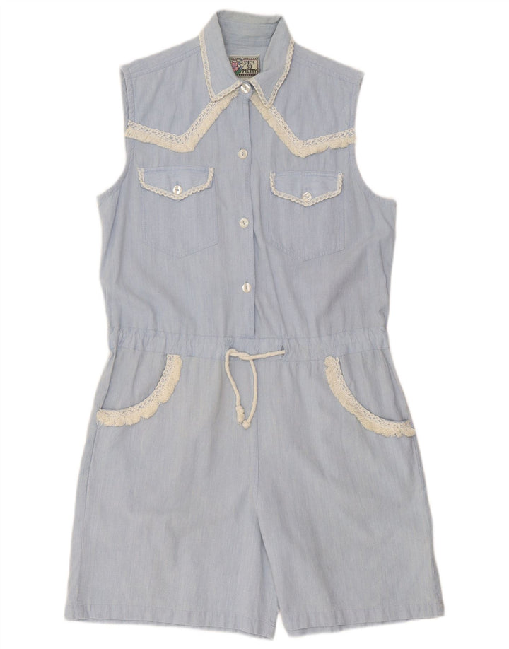 Vintage γυναικεία αμάνικη φόρμα UK 16 Large Blue