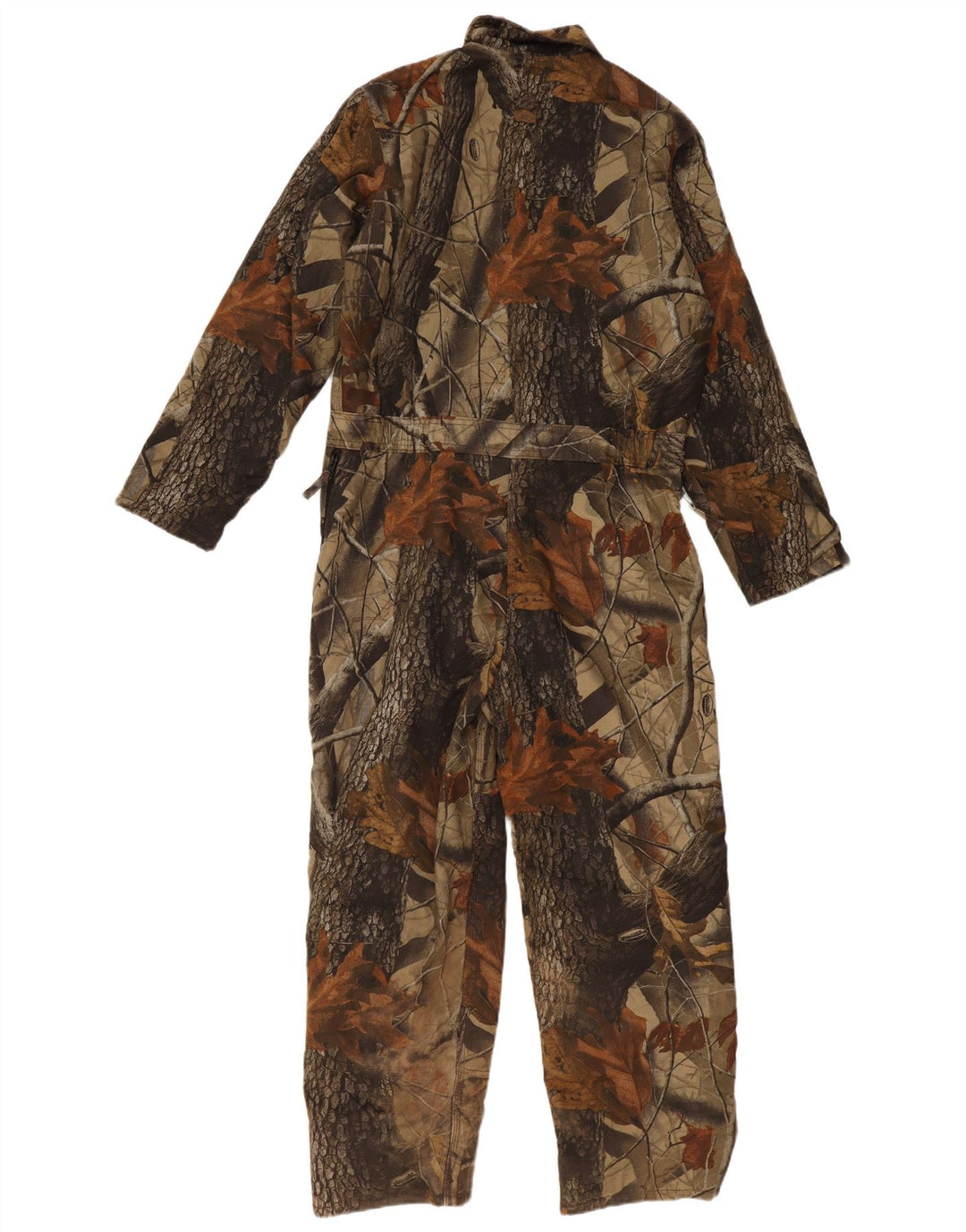 Μακρυμάνικη ολόσωμη φόρμα για αγόρια VINTAGE 15-16 ετών Χακί φλοράλ βαμβακερό