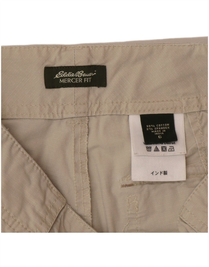 Eddie Bauer Γυναικείο σορτς φορτίου Mercer Fit US 6 Medium W30 Μπεζ βαμβακερό