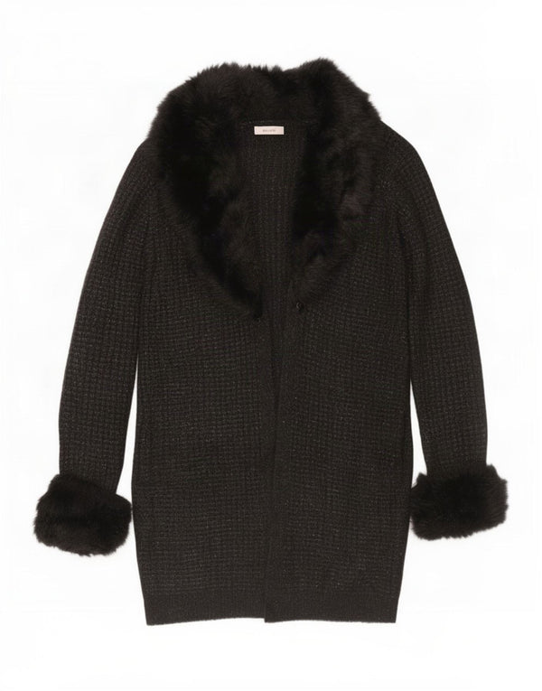 Γυναικείο πουλόβερ Marks & Spencer Per Una Longline Cardigan UK 14 Medium Black