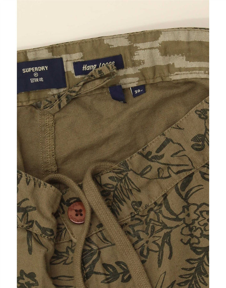 Ανδρικό σορτς Chino Superdry W30 Medium Khaki Floral