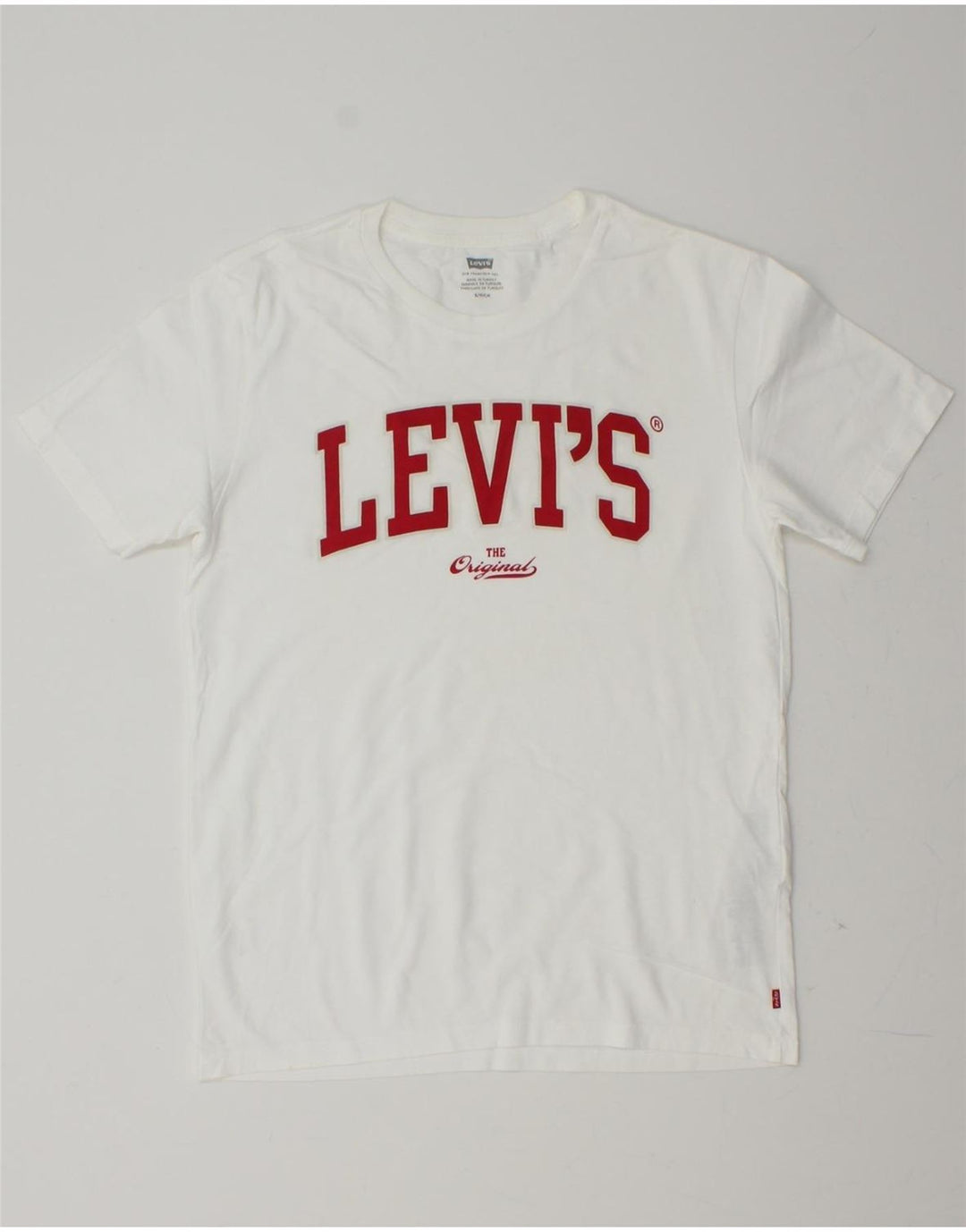 LEVI'S Mens Graphic T-Shirt Top Small White Cotton Vintage Levi's and Second-Hand Levi's from Messina Hembry 