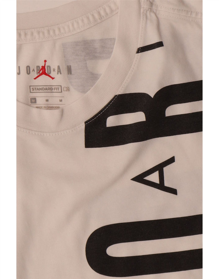 Ανδρικό γραφικό μπλουζάκι Jordan Standard Fit Top από μεσαίο λευκό βαμβακερό