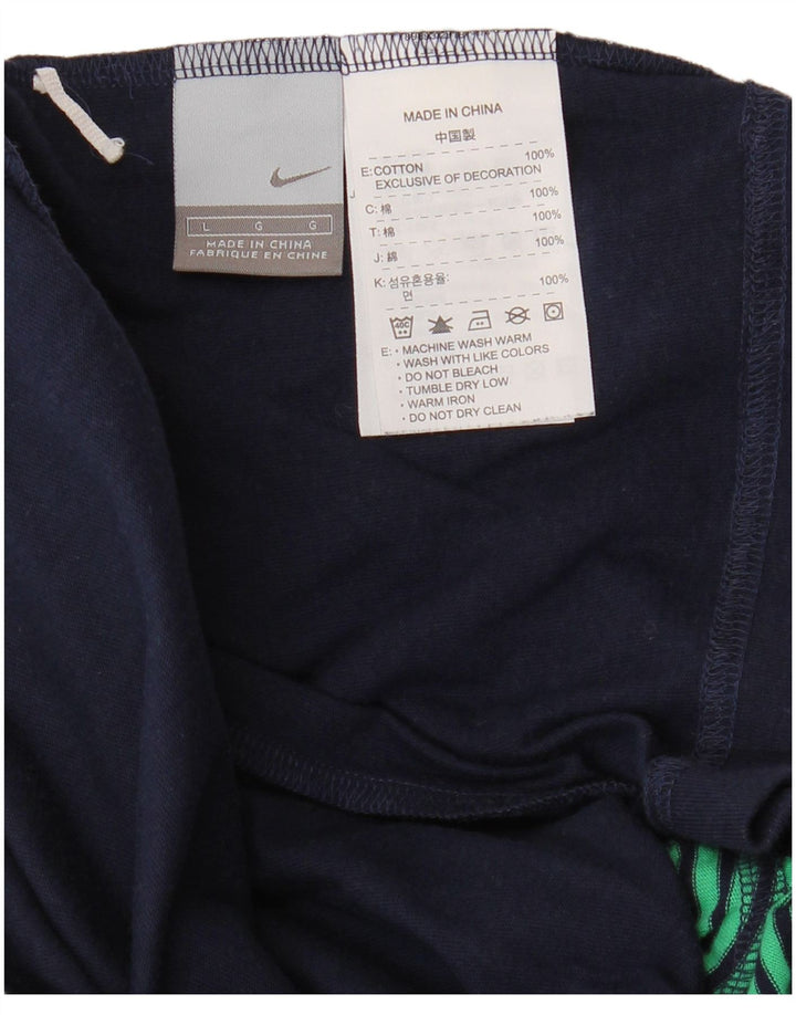 Ανδρικό T-Shirt NIKE Top Large Navy Blue από βαμβάκι