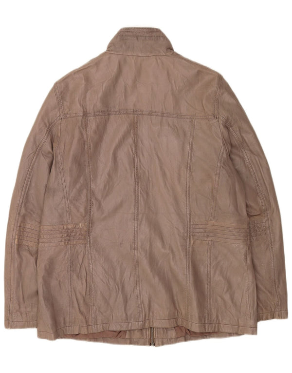 Vintage Ανδρικό Δερμάτινο Μπουφάν UK 38 Medium Grey Leather
