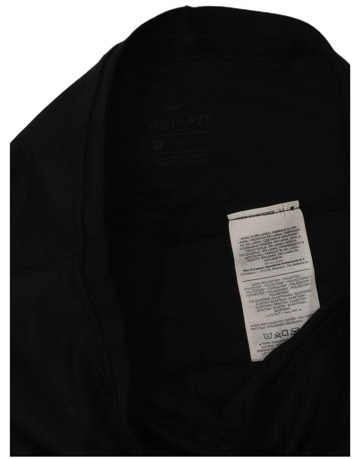 Γυναικεία γραφικά κολάν NIKE Dri Fit UK 12 μεσαίου μαύρου πολυεστέρα