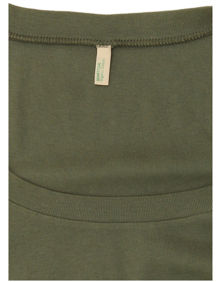 Benetton Γυναικείο T-Shirt Top UK 10 Small Khaki