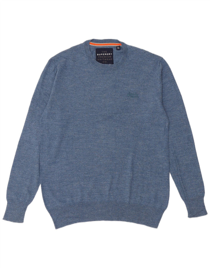 Ανδρικό πουλόβερ Superdry Crew Neck Jumper 2XL Μπλε βαμβακερό