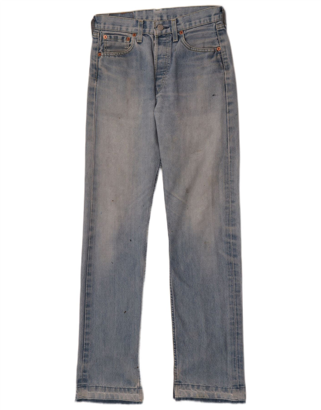 Levi's Womens 501 Straight Jeans W29 L31 Blue Cotton