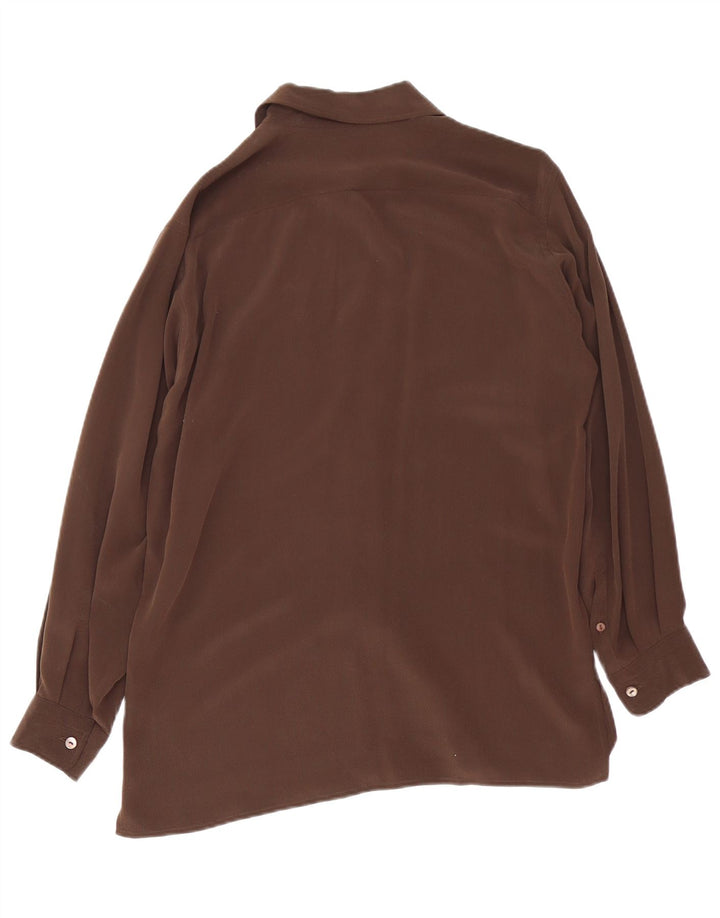 Max Mara Γυναικείο πουκάμισο Weekend UK 16 Large Brown Silk