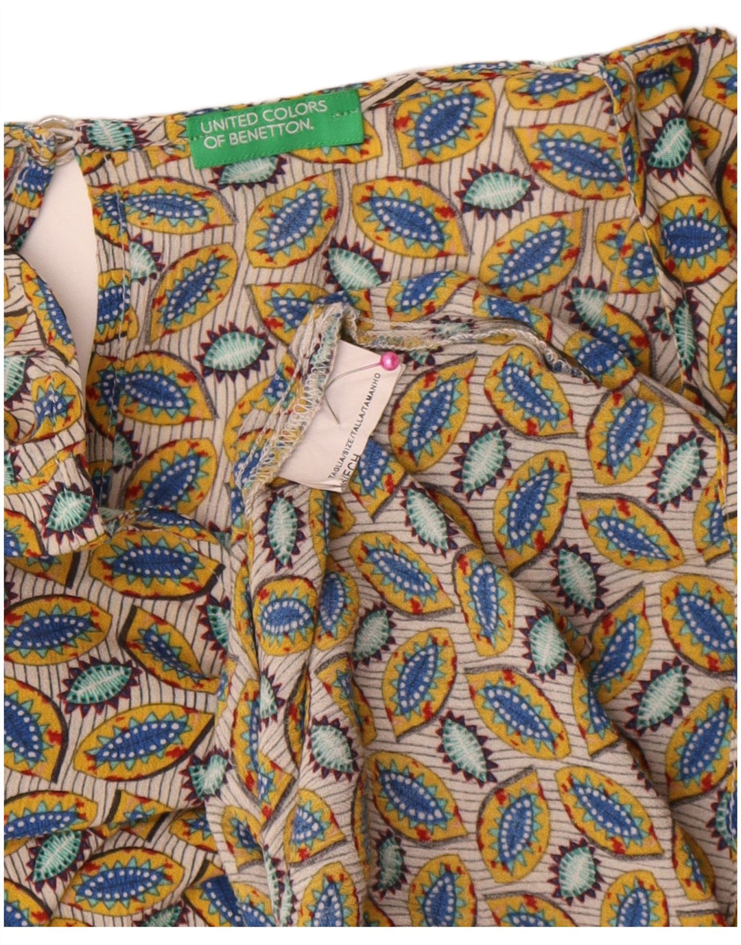 Γυναικεία Abstract Pattern Loose Fit Μπλούζα UK 6 XS Πολύχρωμη