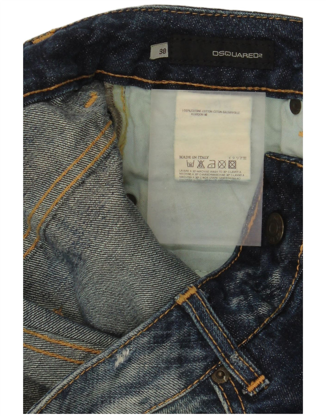 Dsquared2 Γυναικεία Distressed Slim Jeans IT 38 XS W28 L29 Μπλε βαμβακερό