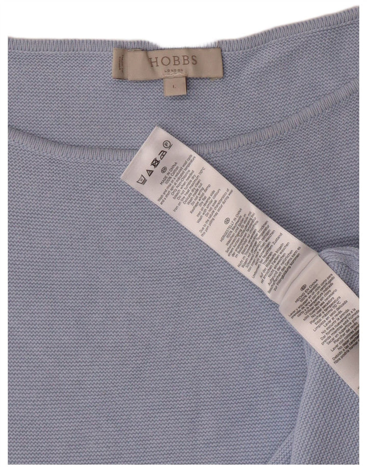 Hobbs γυναικείο πουλόβερ με λαιμό σκάφος UK 16 μεγάλο μπλε βαμβακερό κλασικό