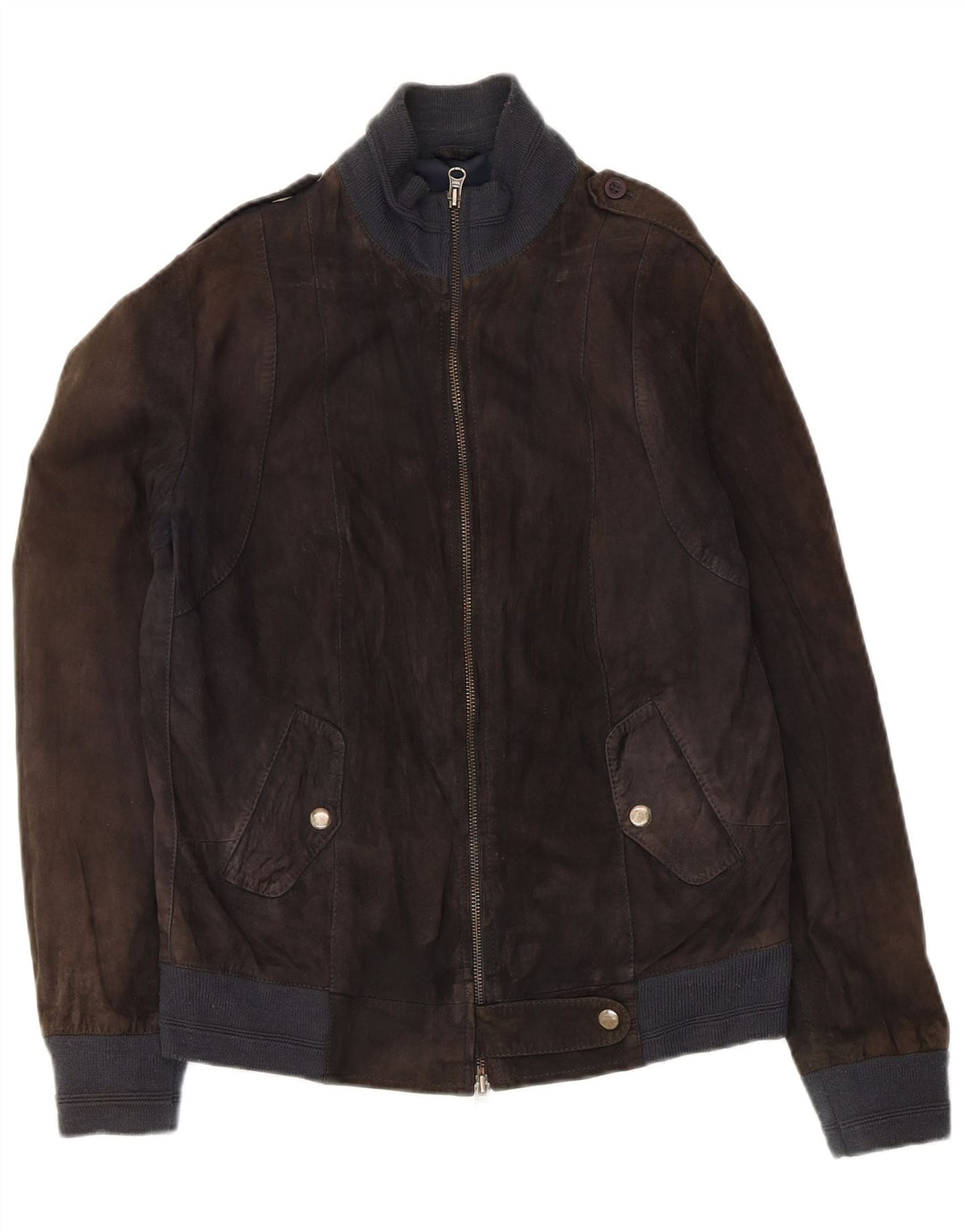 Koan Γυναικείο Military Suede Bomber Jacket IT 44 Medium μαύρο δέρμα