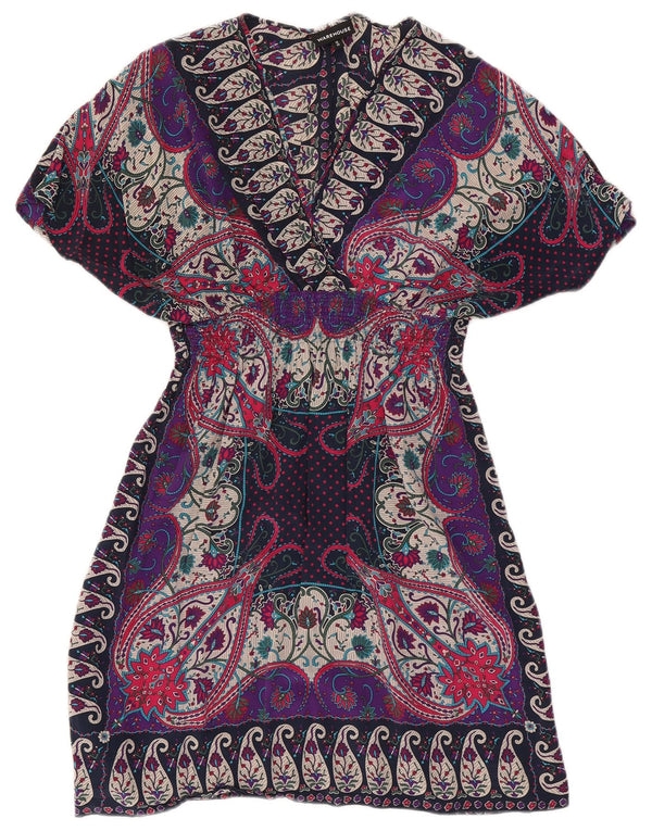 Warehouse Γυναικείο φόρεμα Kaftan UK 12 Medium πολύχρωμο Paisley Silk