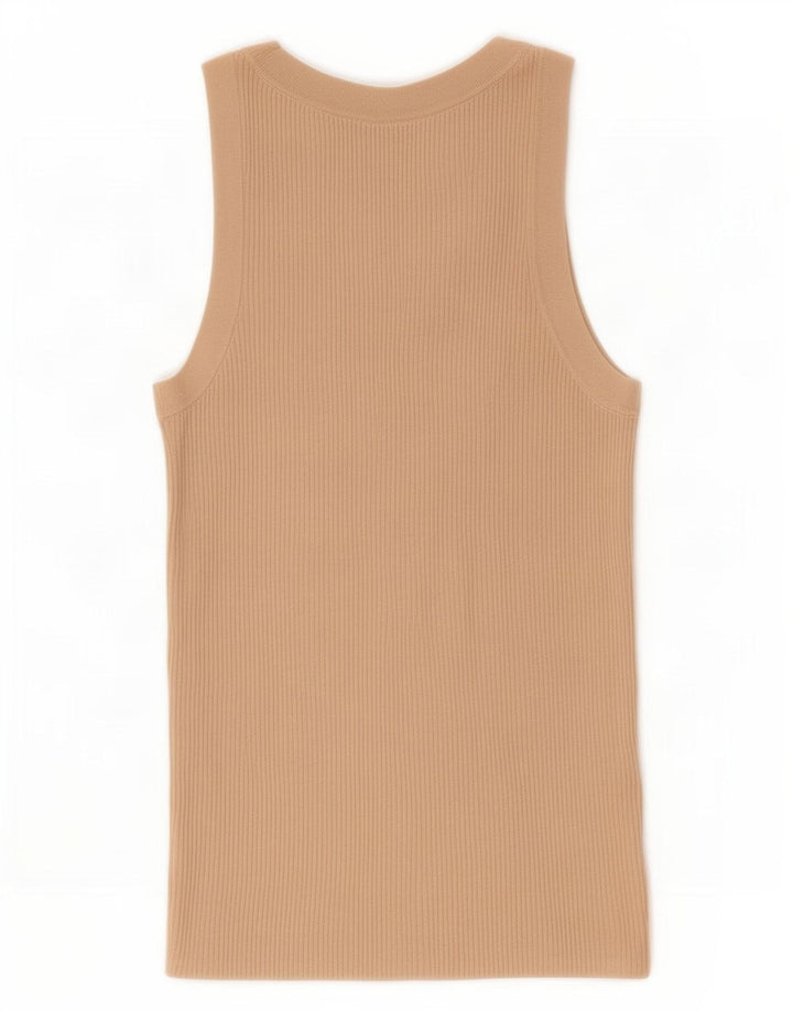 Zara Γυναικείο Γιλέκο Τοπ UK 8 Small Beige Viscose