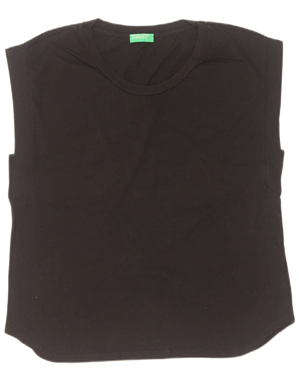 Γυναικείο γιλέκο Benetton UK 18 XL Μαύρο βαμβακερό