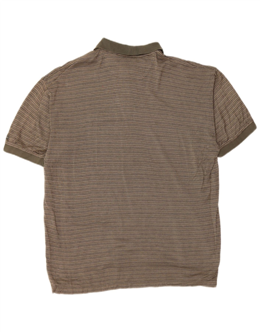 Ανδρικό μπλουζάκι πόλο IZOD από μεσαίο χακί ριγέ βαμβακερό