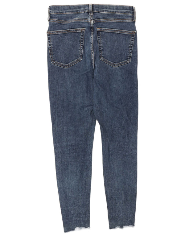 Topshop Womens Crop Skinny Jeans W28 L25 Blue Cotton