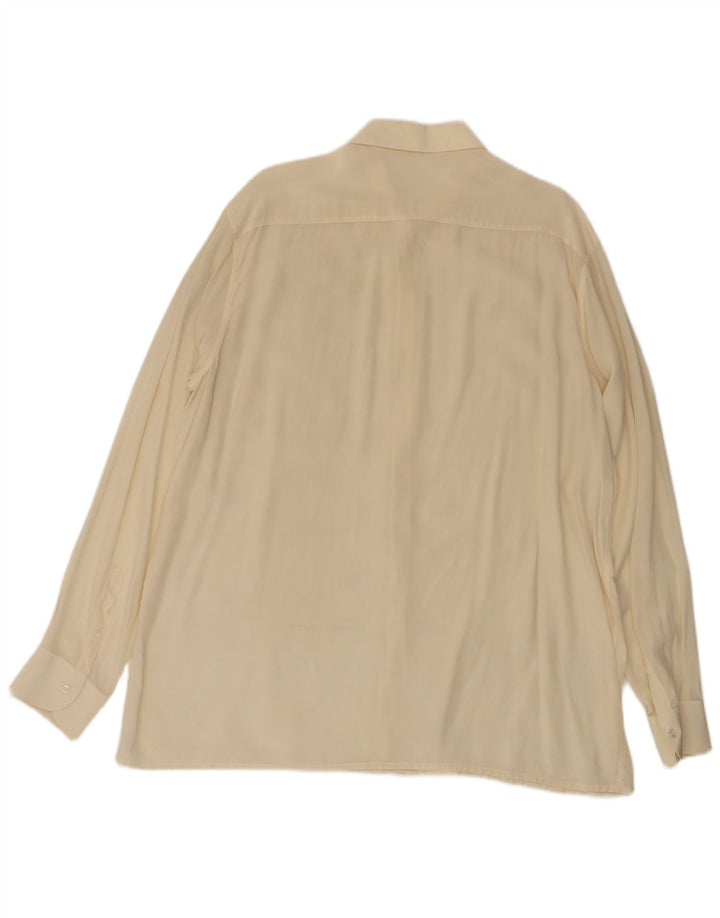 Ανδρικό πουκάμισο Fabio Inghirami XL Off White Silk